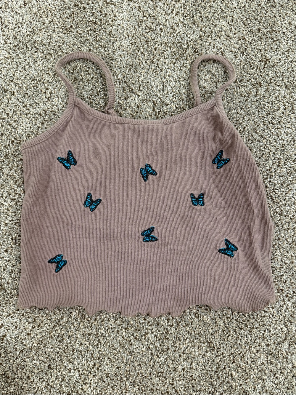 Rue21 Mauve Butterfly Embroidered Cami